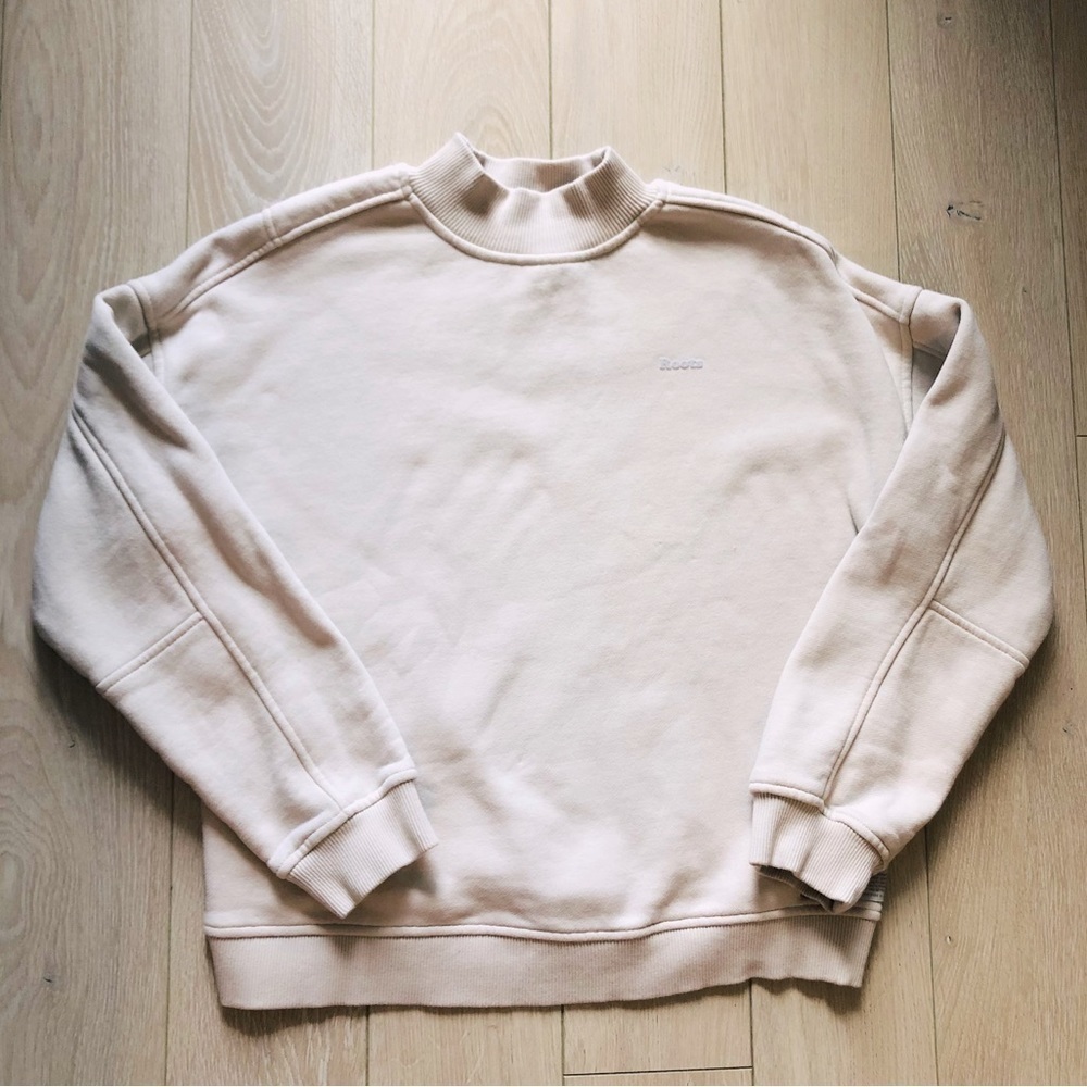 Roots Cream Mock Neck Sweatshirt